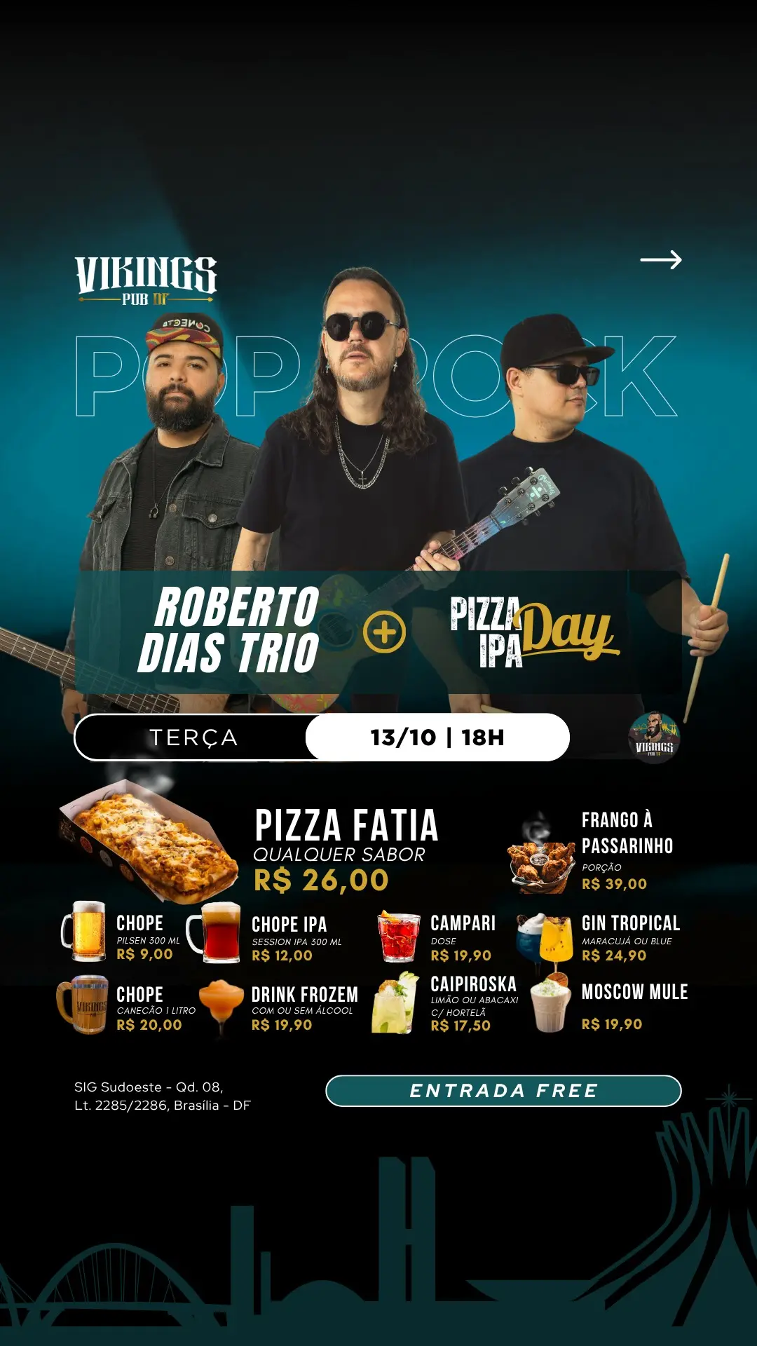 Flyer de Roberto Dias Trio