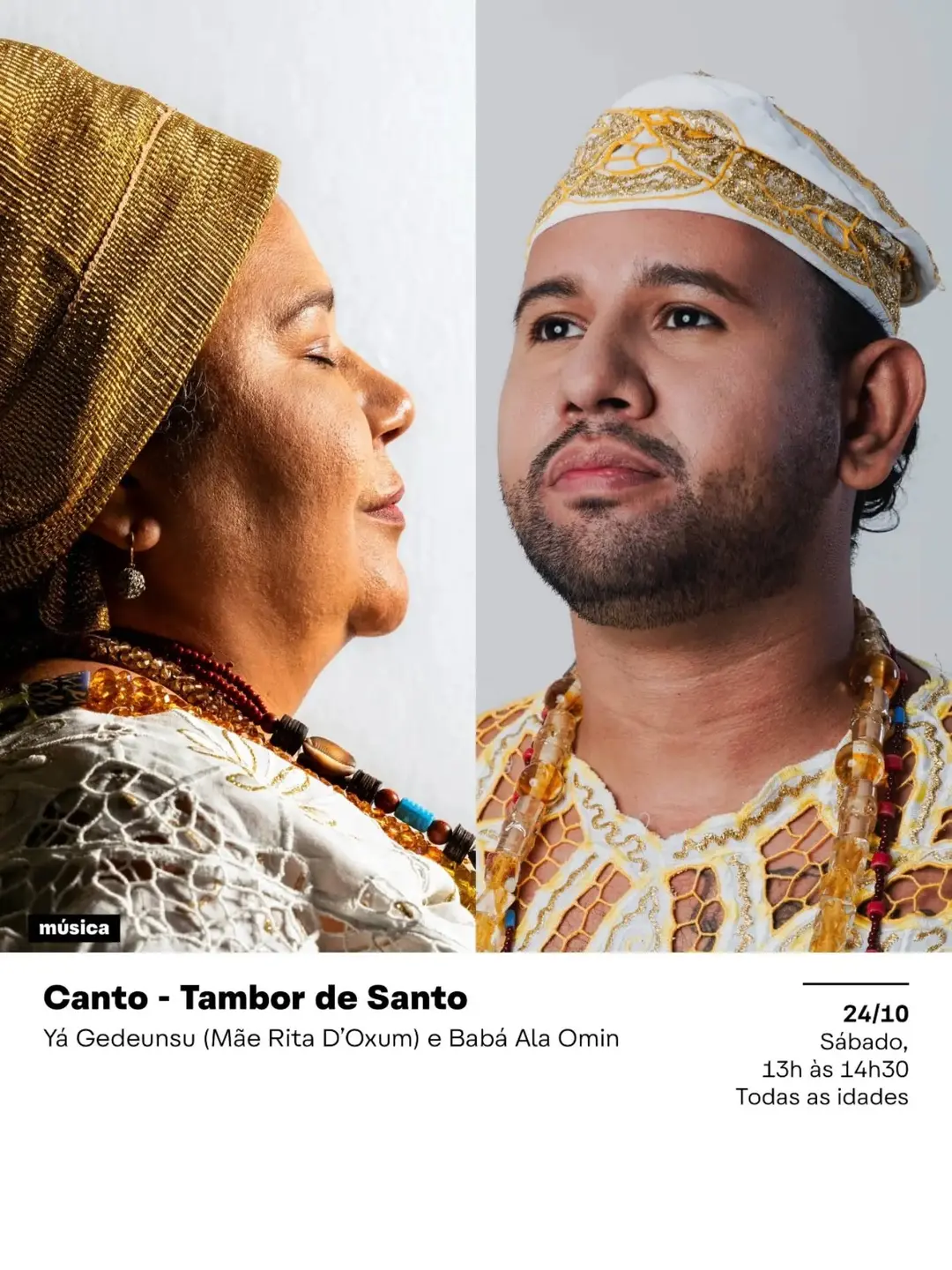 Flyer de Yá Gedeunsu e Babá Ala Omin