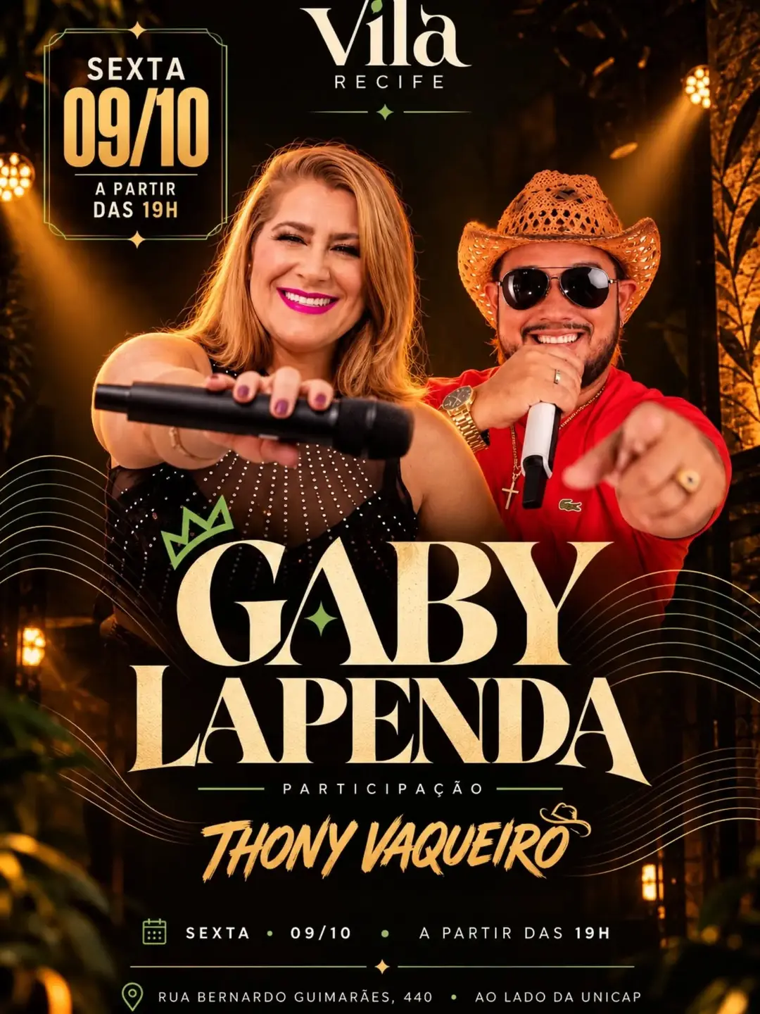 Flyer de Gaby Lapenda e thonyvaqueirothony99