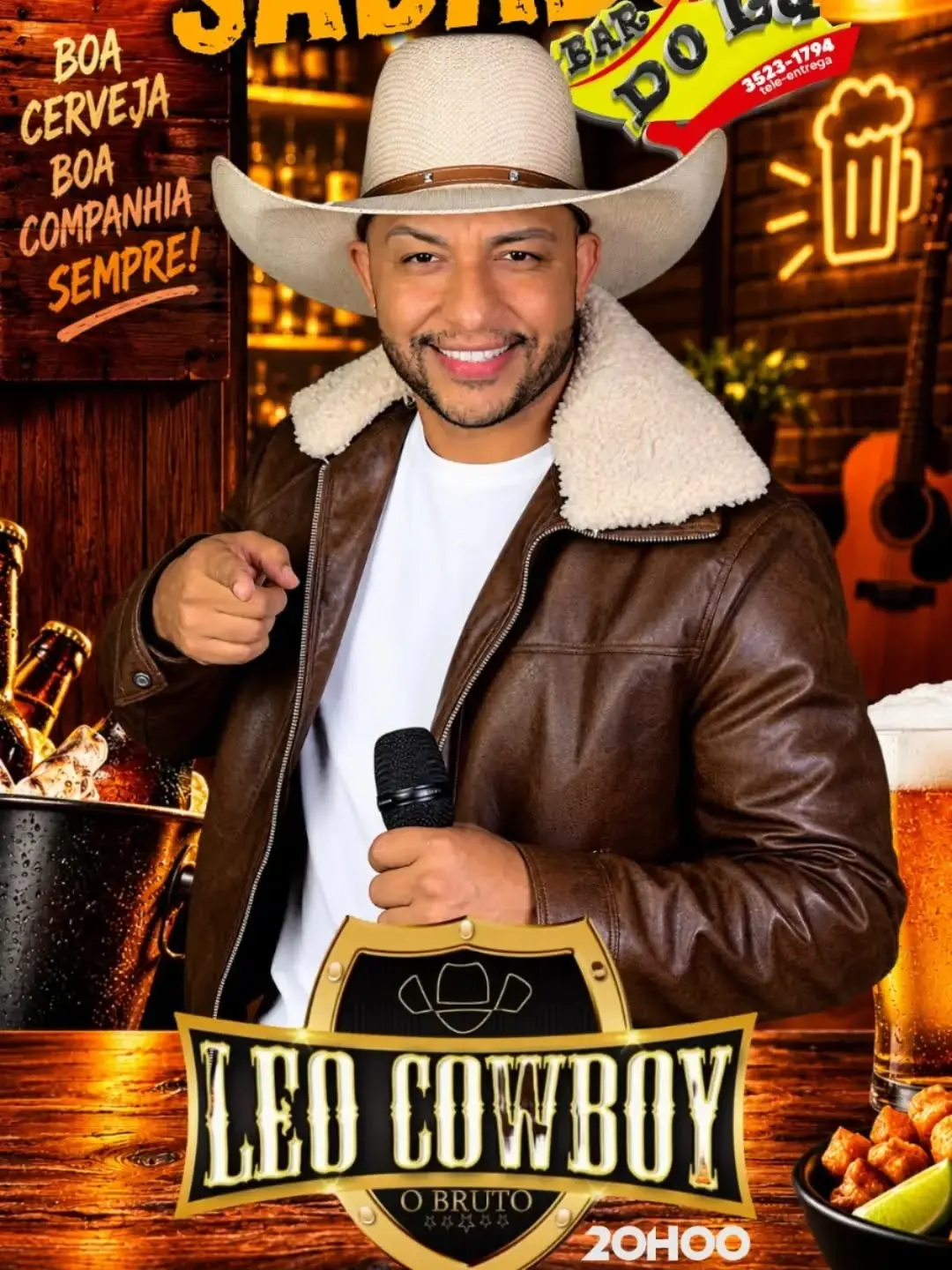 Flyer de Léo Cowboy - O Bruto