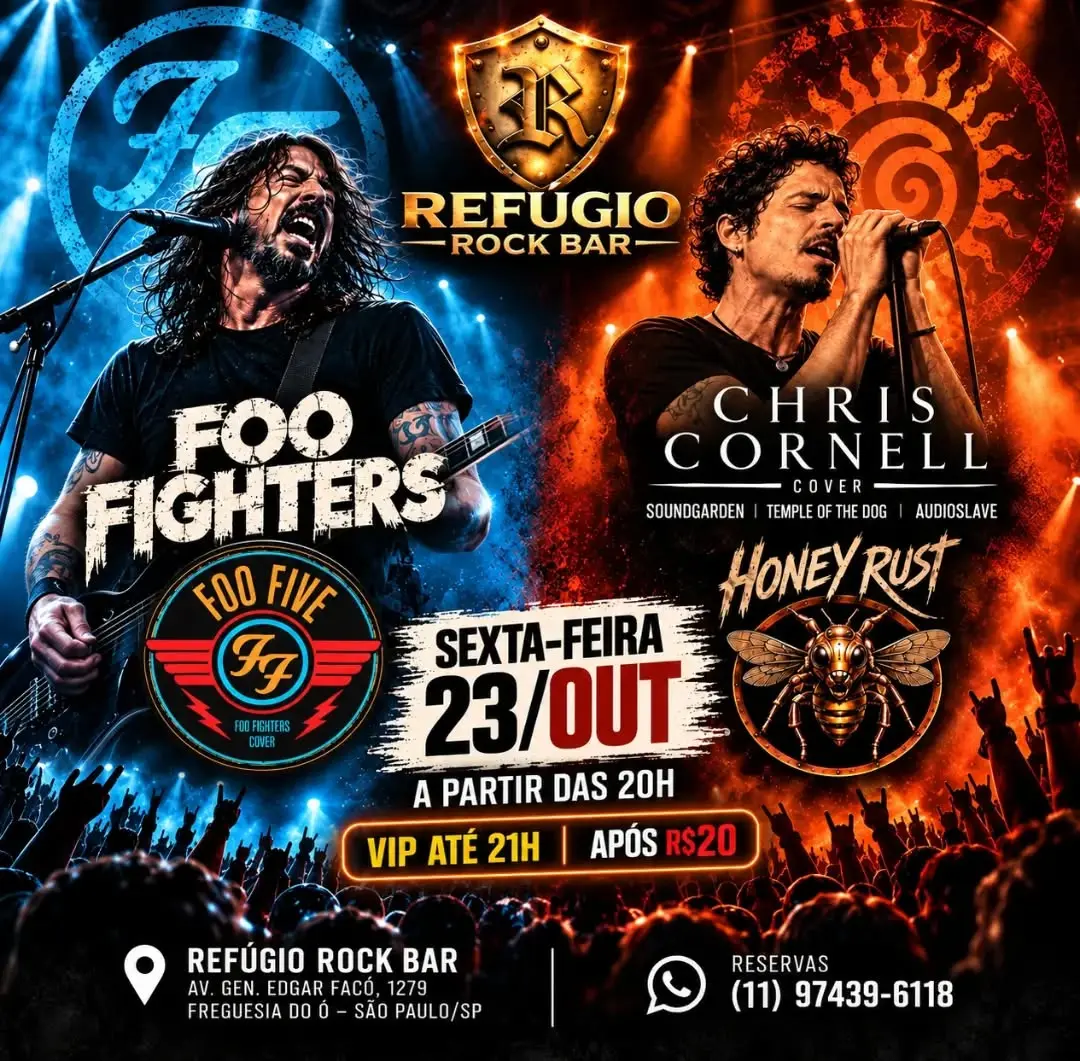 Flyer de Foo Five e Honey Rust
