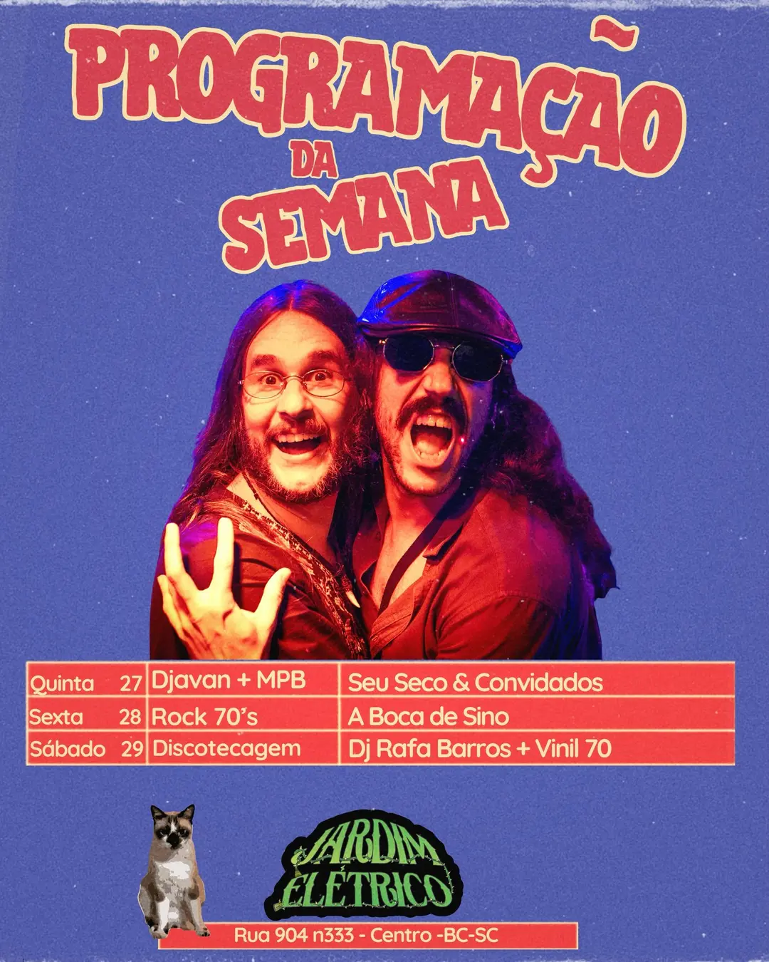 Flyer de DJ Rafa Barros e Eduardo Bernardelli de Souza