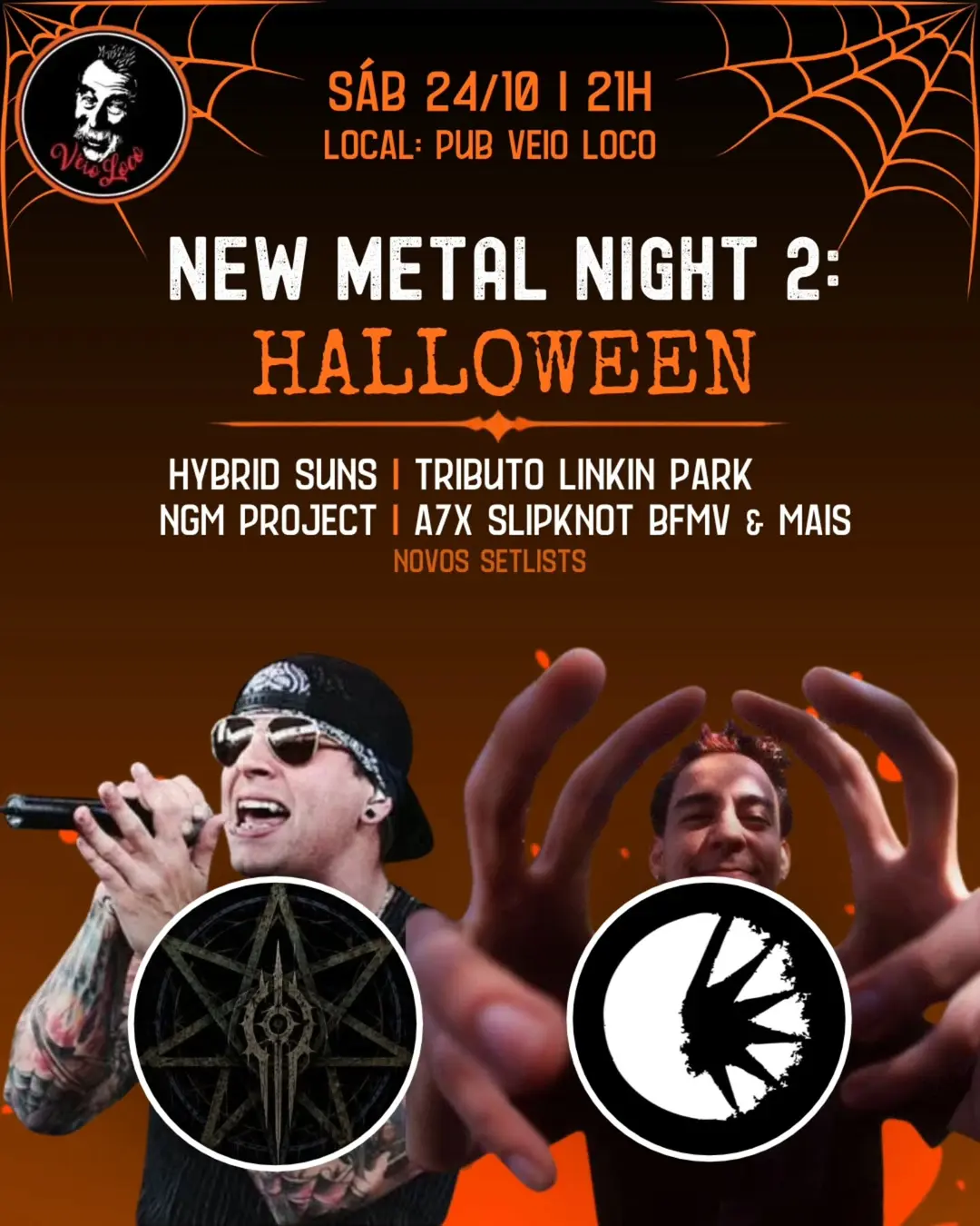 Flyer de New Gen Metal Project, Hybrid Suns e mais 3 artistas