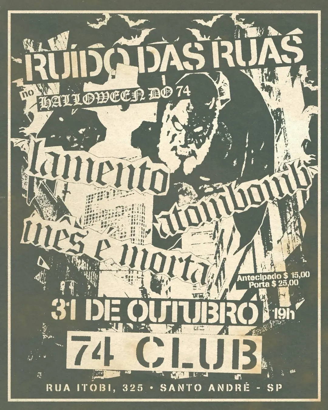 Flyer de Atömbömb, Inês é Morta e Lamento