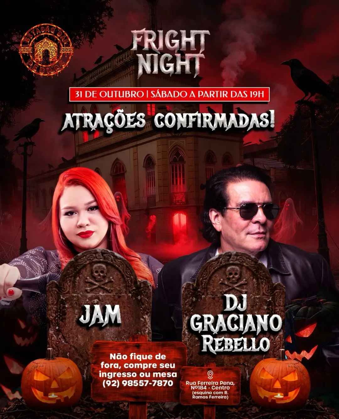 Flyer de Jam e DJ Graciano Rebello