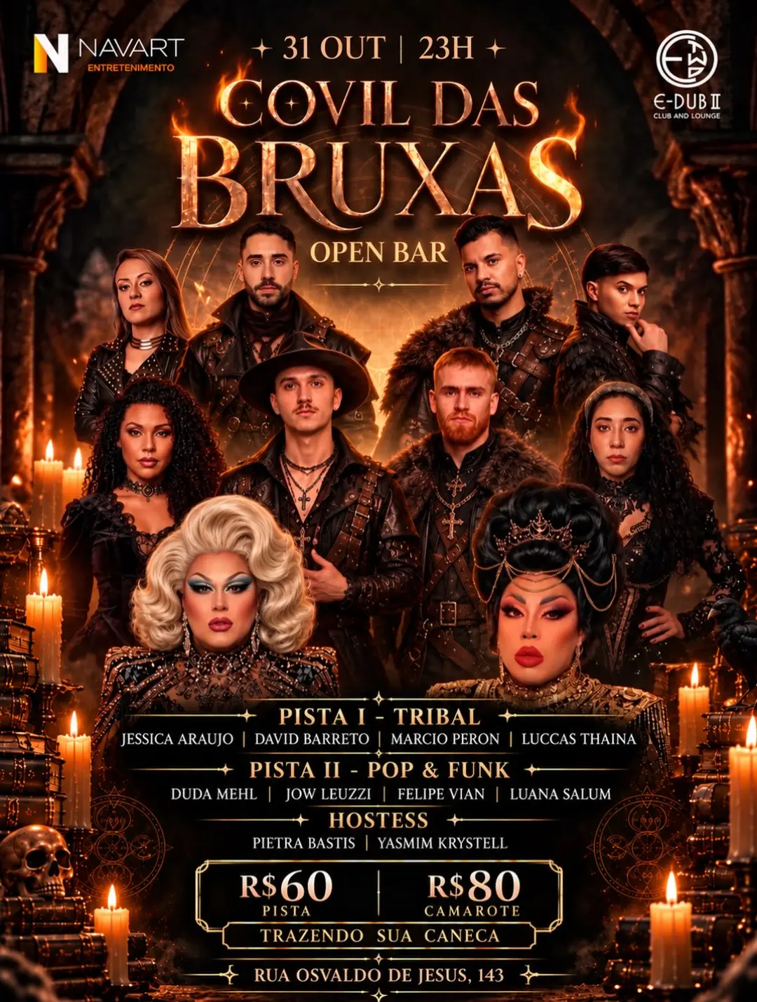 Flyer de David Barreto, DJ Luccas Thaina e mais 4 artistas