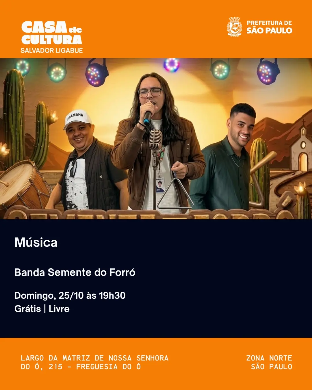 Flyer de Banda Semente do Forró