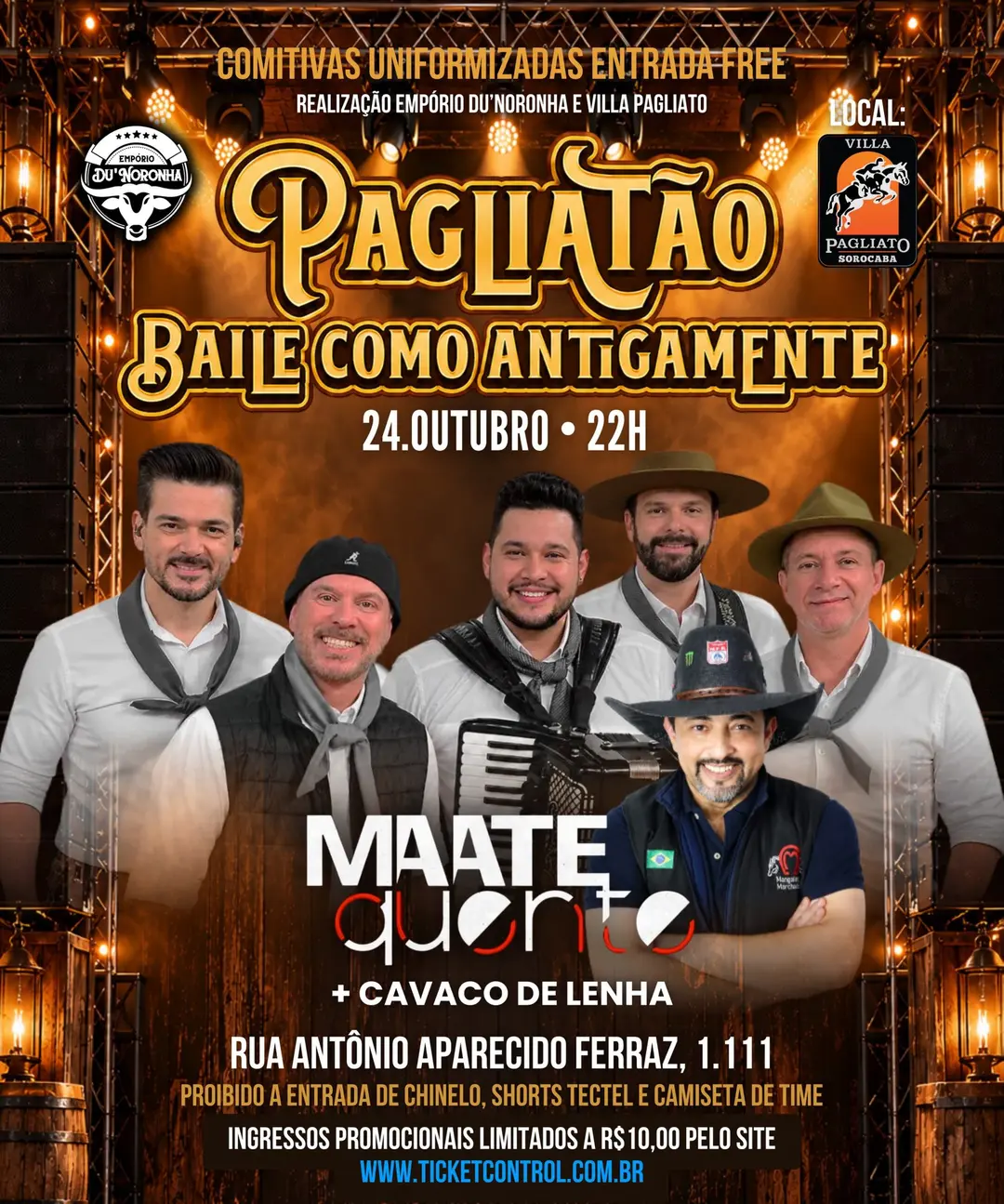 Flyer de Maate Quente e Cavaco de Lenha