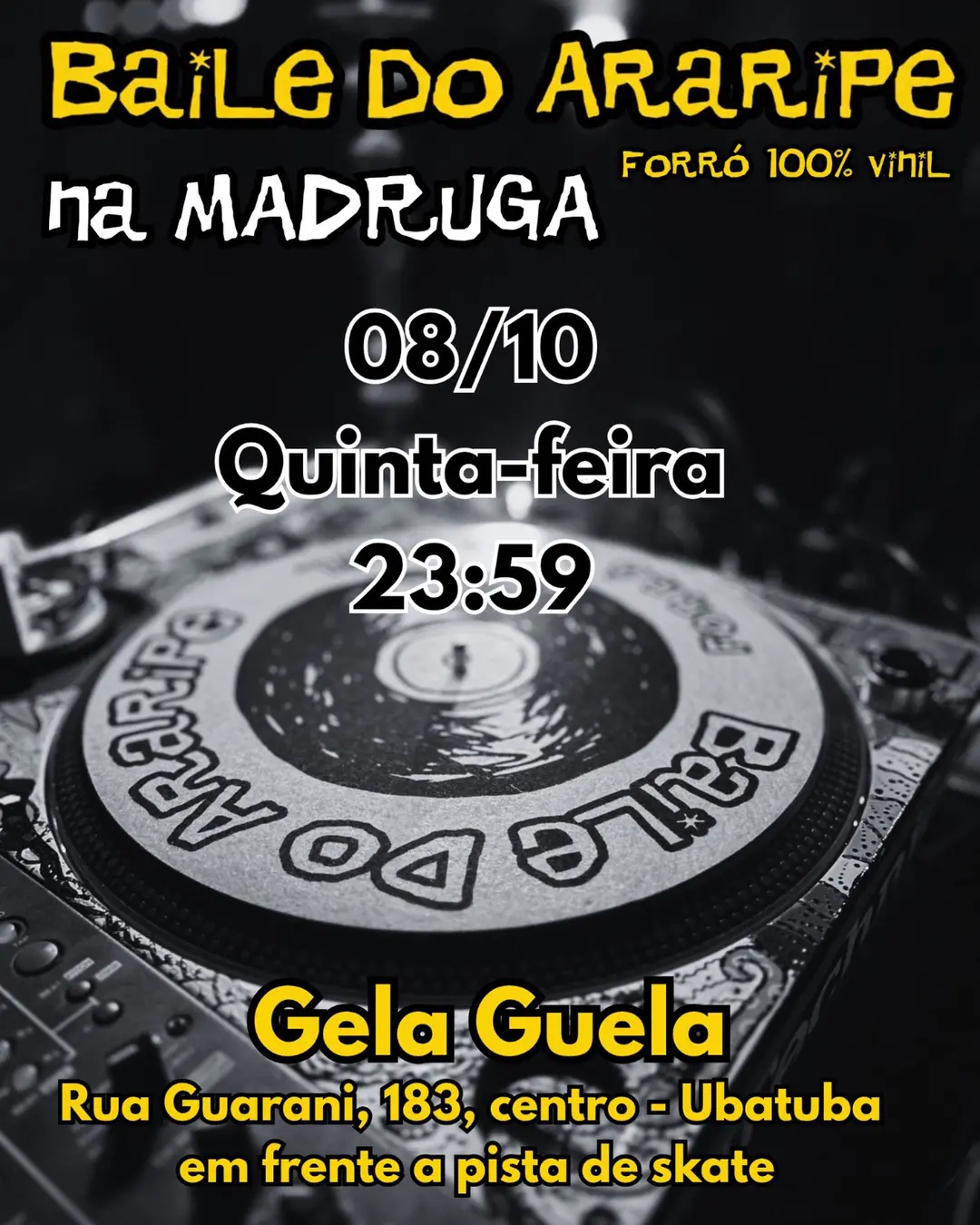 Flyer de Baile do Araripe e DJ Araripe