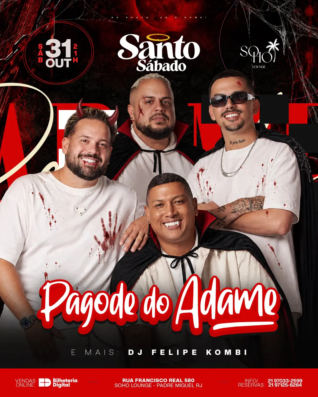 Flyer de Pagode do Adame e DJ Felipe Kombi