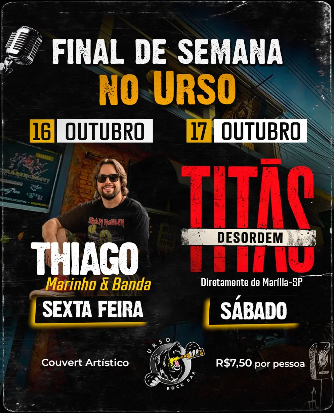 Flyer de Desorden - Tributo Titãs