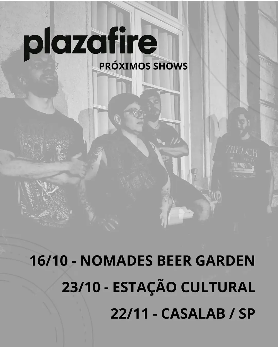 Flyer de Plazafire e Drama Club