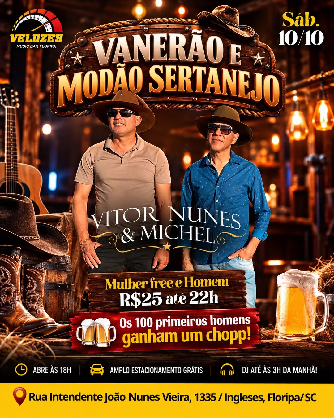 Flyer de Vitor Nunes & Michel