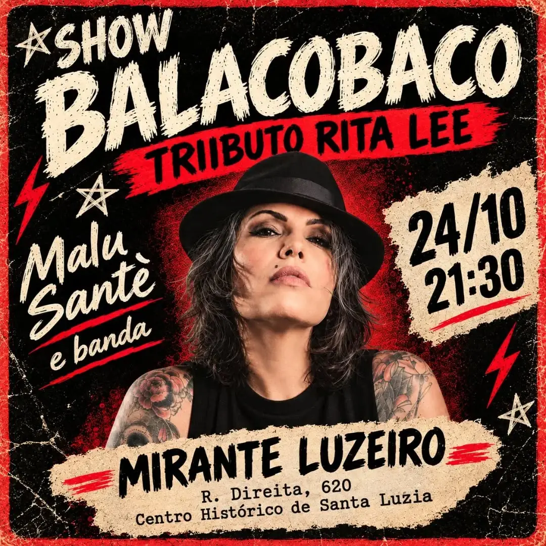 Flyer de Malu Santè e Show Balacobaco