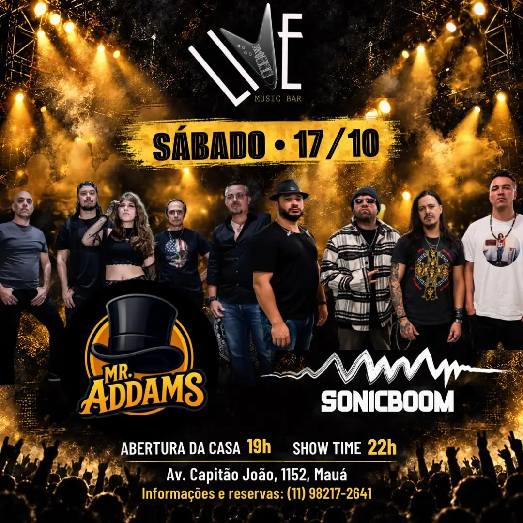 Flyer de Sonicboom, Mr. Addams e Sonic Boom