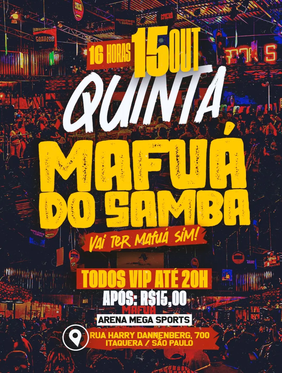 Flyer de Mafuá do Samba, Nova Geração e mais 3 artistas