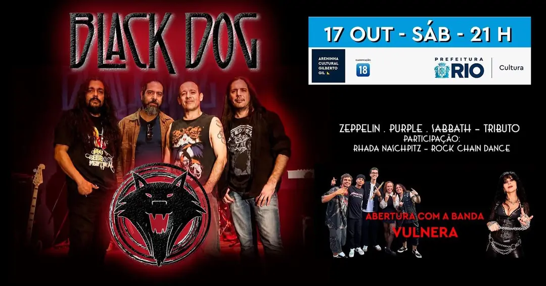 Flyer de Banda Back Dog e Banda Vulnera
