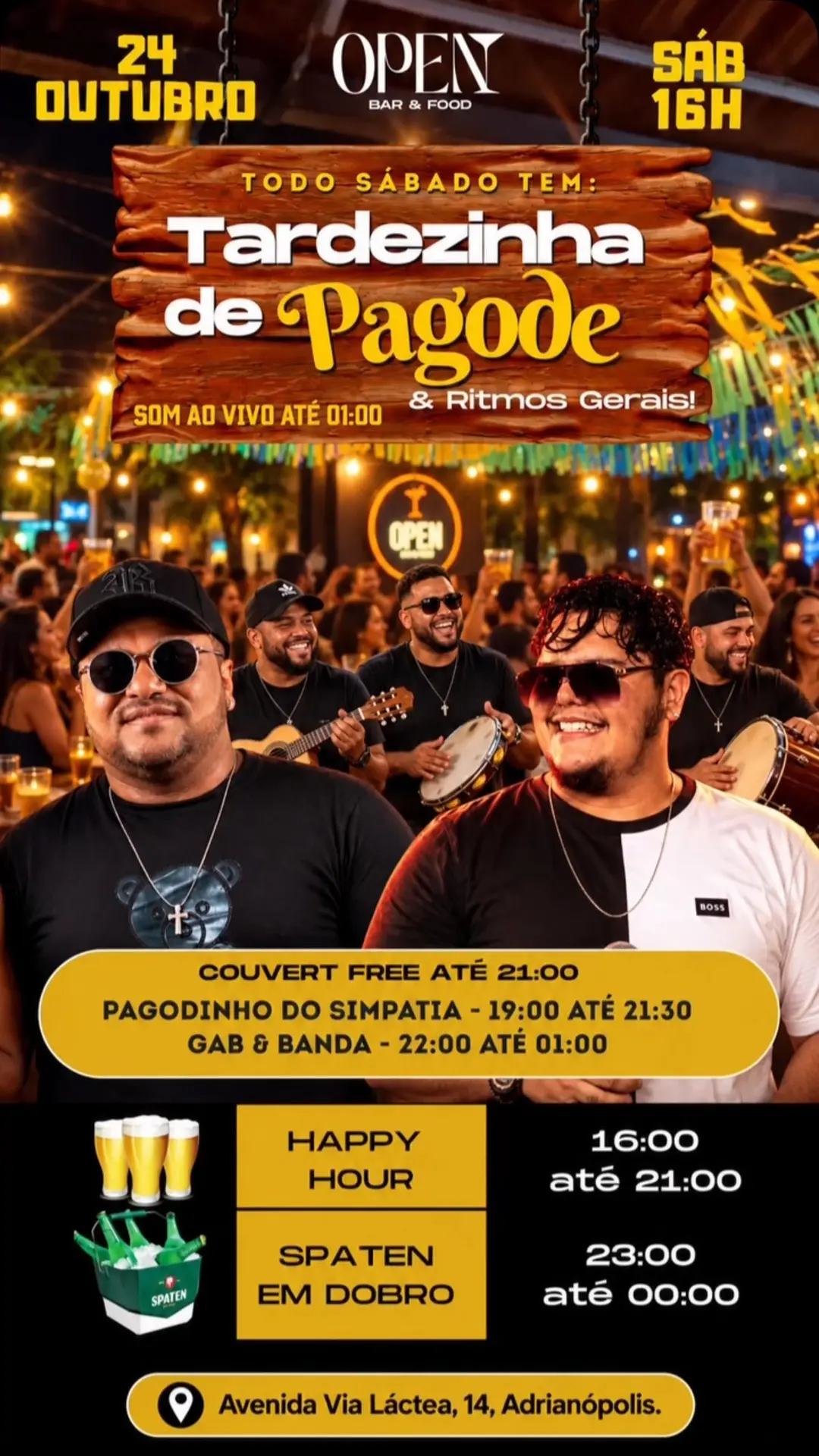 Flyer de Gabriel Santos e Jeff Simpatia