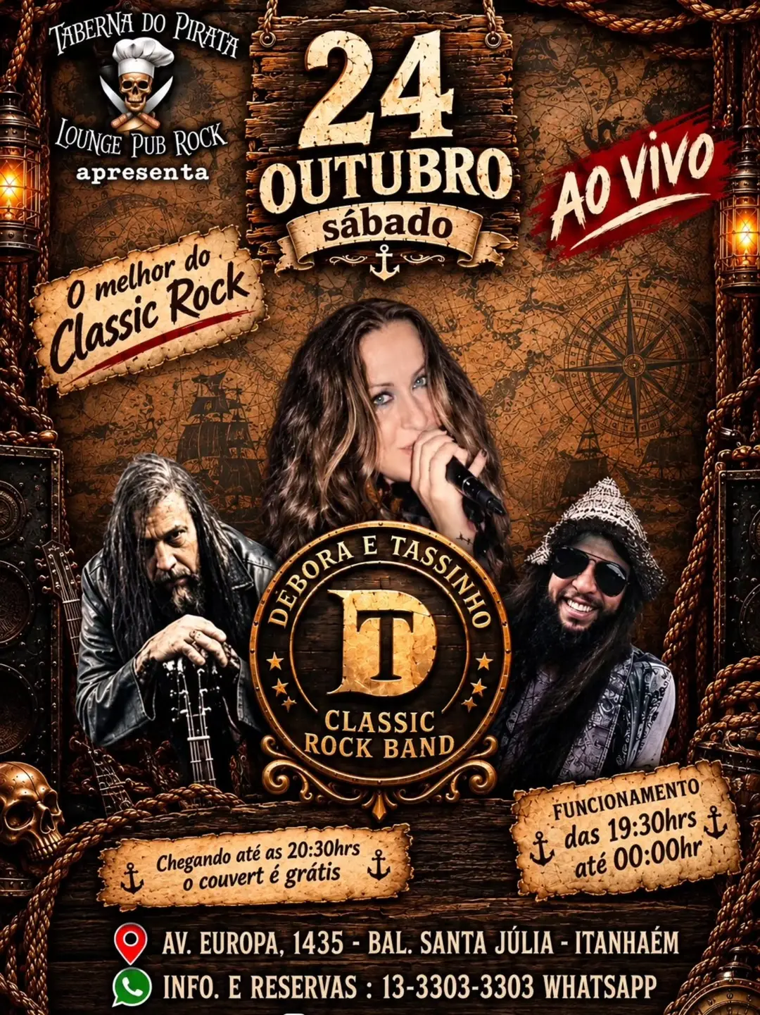 Flyer de Débora e Tassinho
