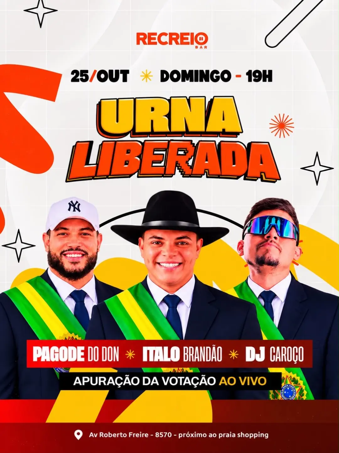 Flyer de Pagode do Don, Italo Brandão e DJ Caroço
