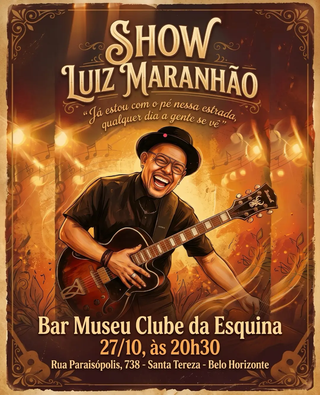 Flyer de Maranhão Cantador e Show Luiz Maranhão