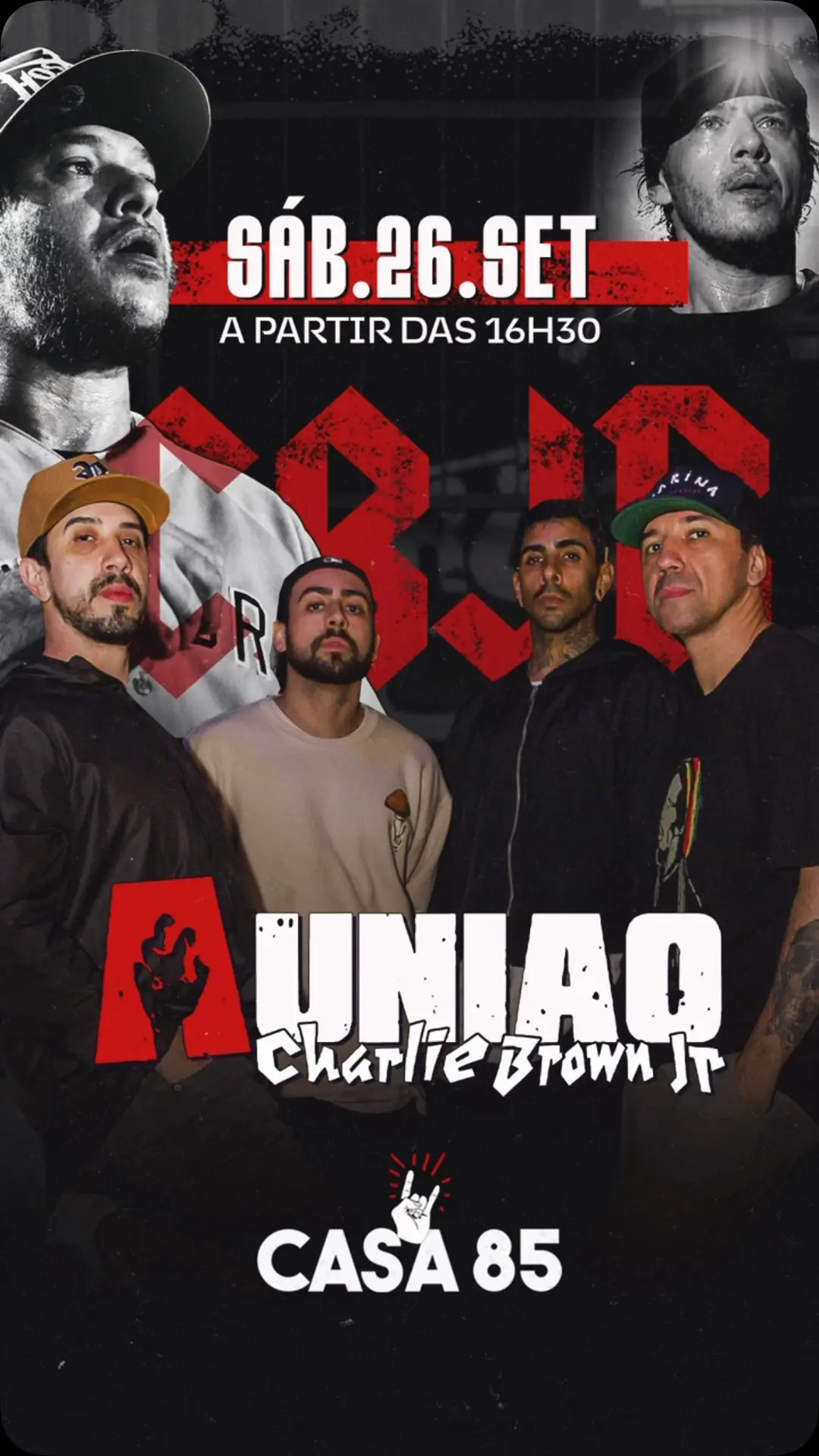 Flyer de A União Oficial, Luis Siqueira e mais 5 artistas