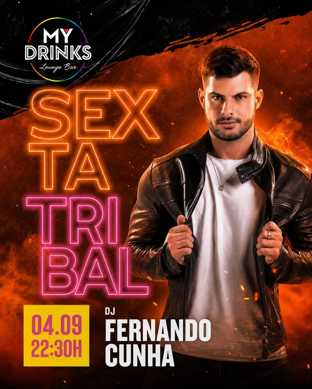 Flyer de Felipe Mútti e DJ Mutti