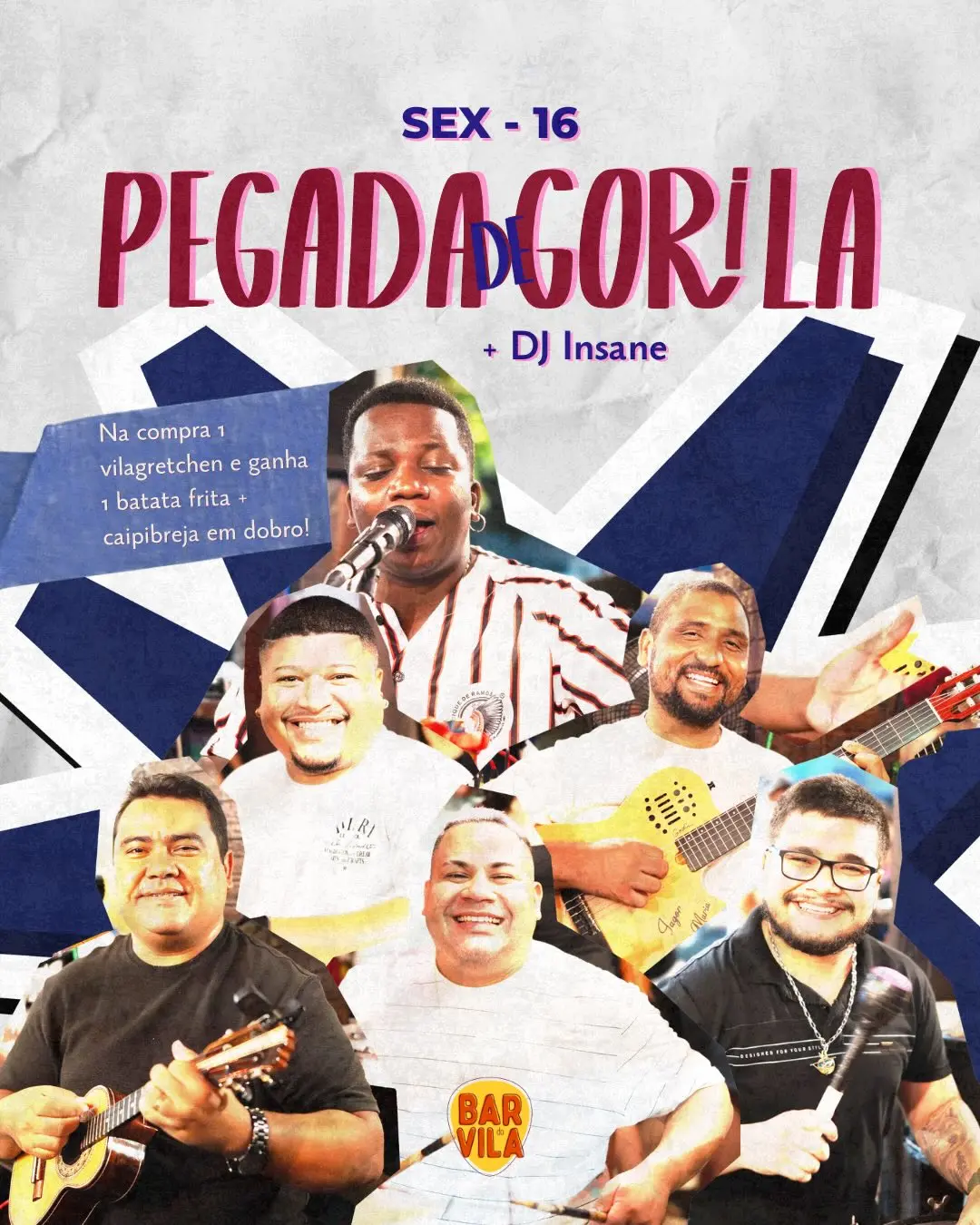 Flyer de Leyzon Santos e Pegada de Gorila