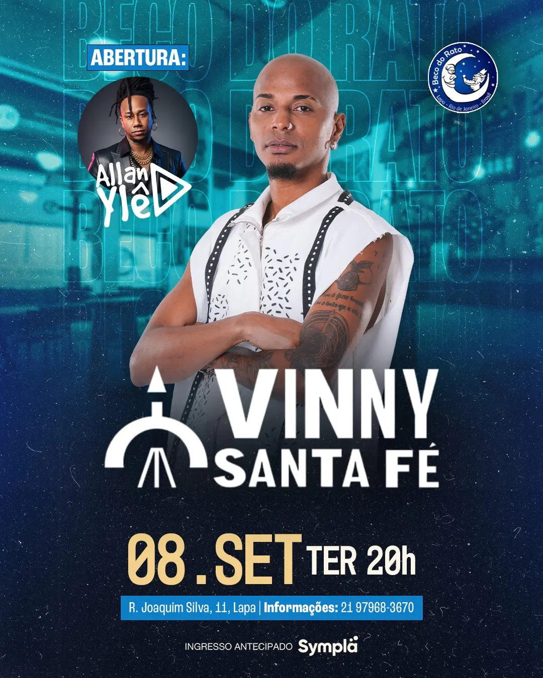 Flyer de Allan Ylê e Vinny Santa Fé