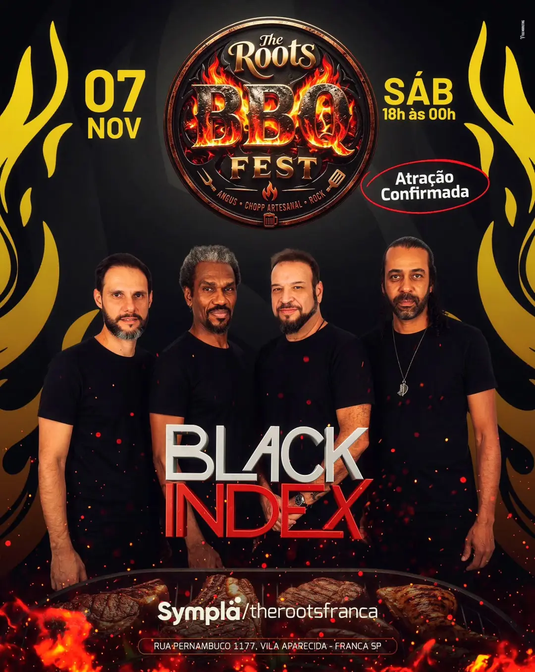 Flyer de Banda Black Index