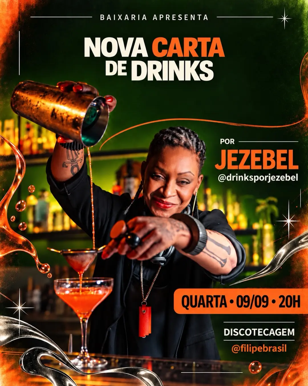 Flyer de Brasil e drinksporjezebel