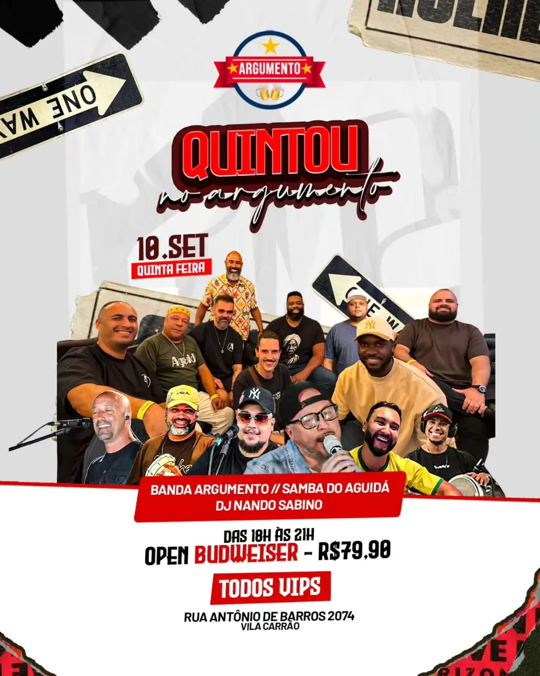 Flyer de Samba do Aguidá, Nando Sabino e mais 3 artistas