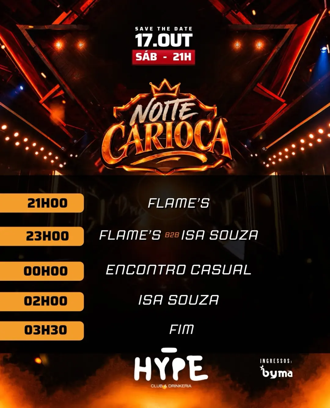 Flyer de Socramxe e Isa Souza