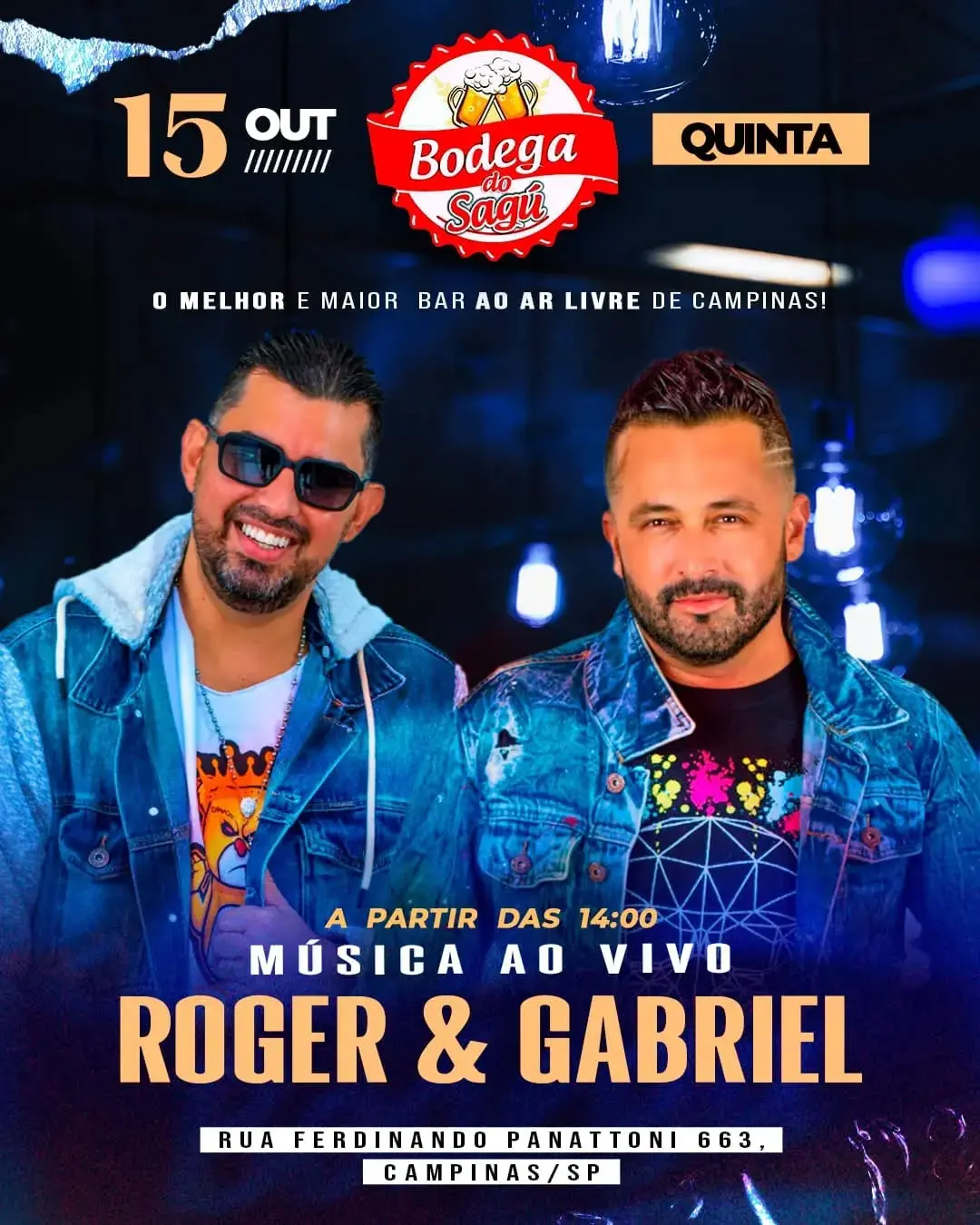 Flyer de Roger e Gabriel