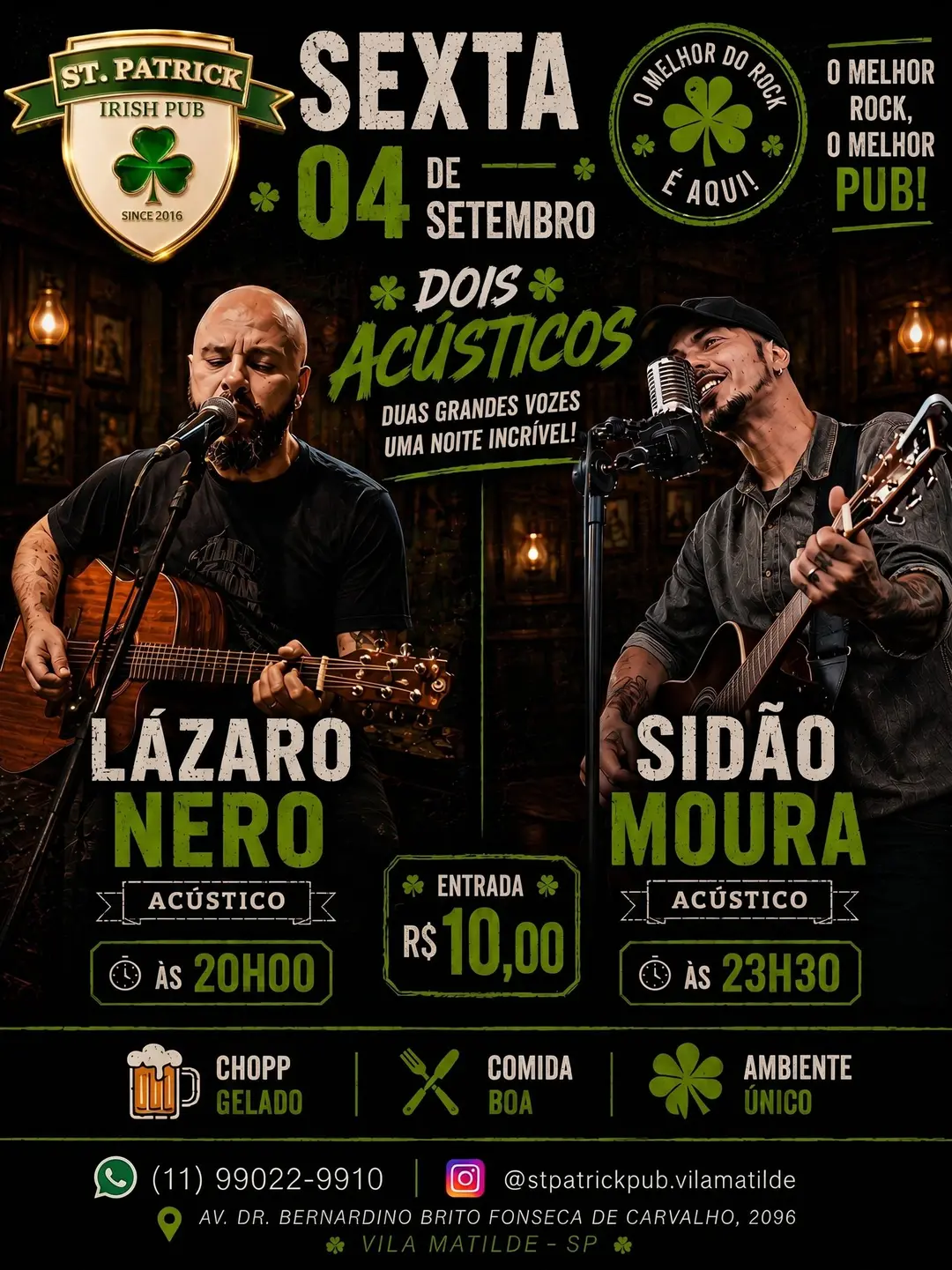 Flyer de Sidão Moura e Lázaro Nero