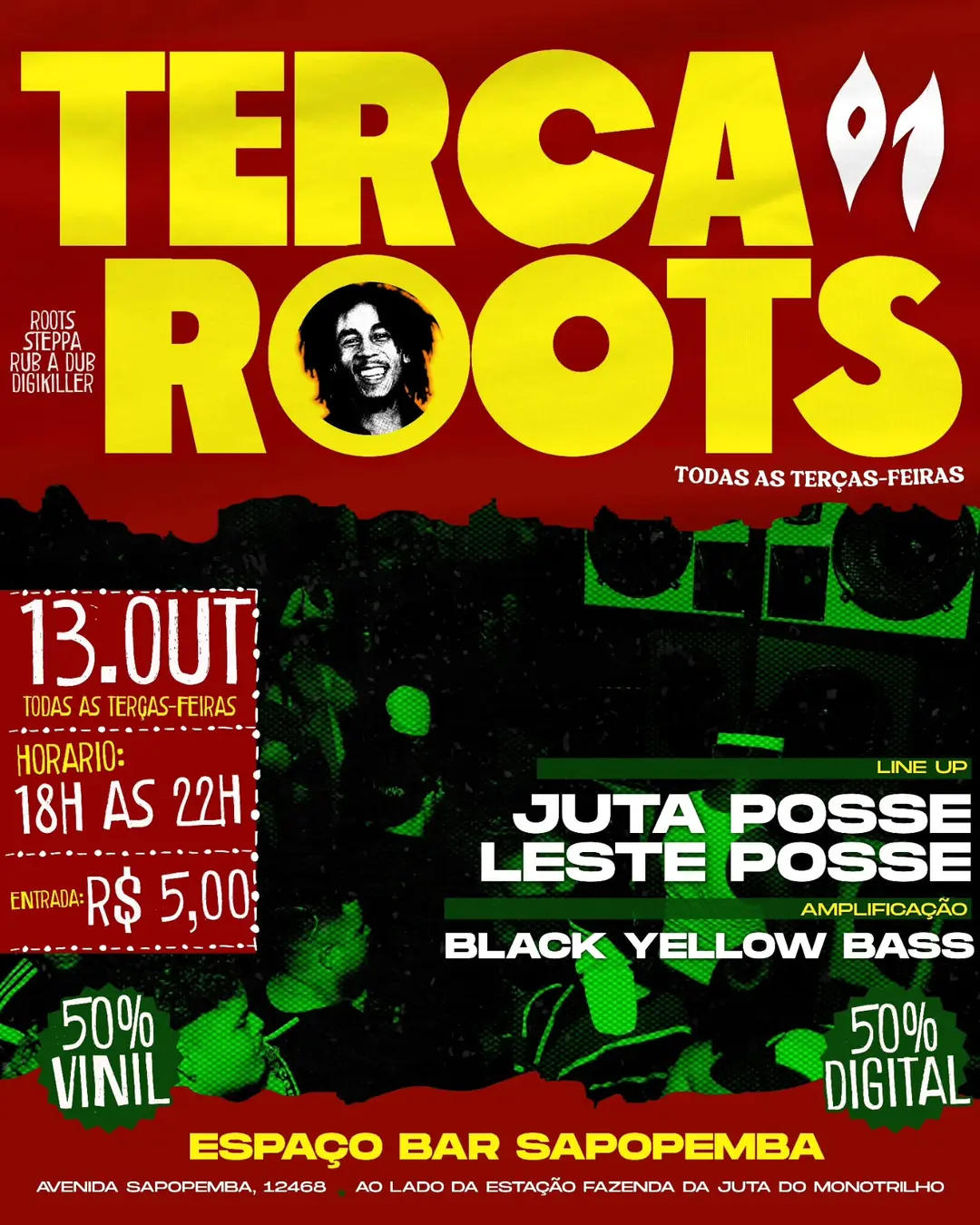 Flyer de Juta Posse e Leste Posse