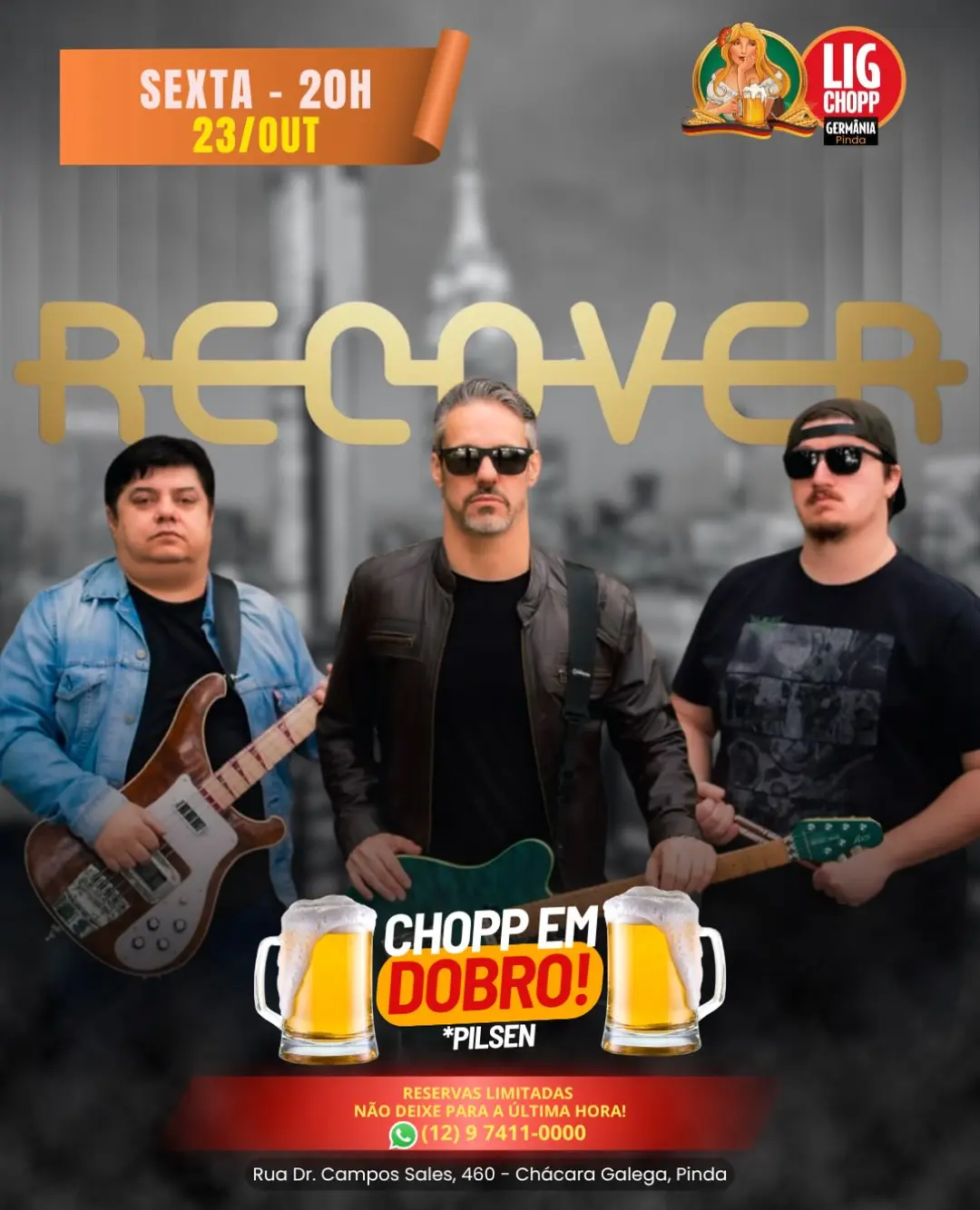 Flyer de Banda Recover e Banda Caixa 2
