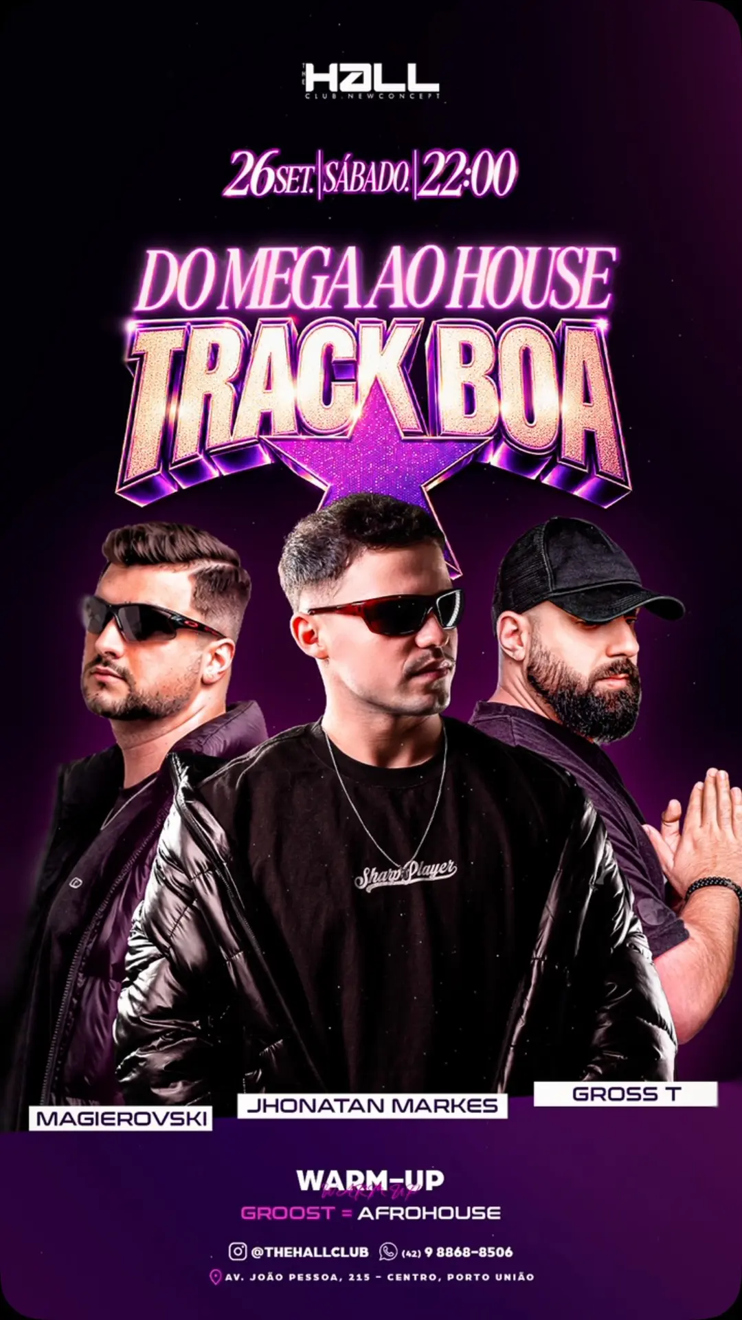 Flyer de Pedro Daniel Magierovski e DJ JONATHAN MARKES