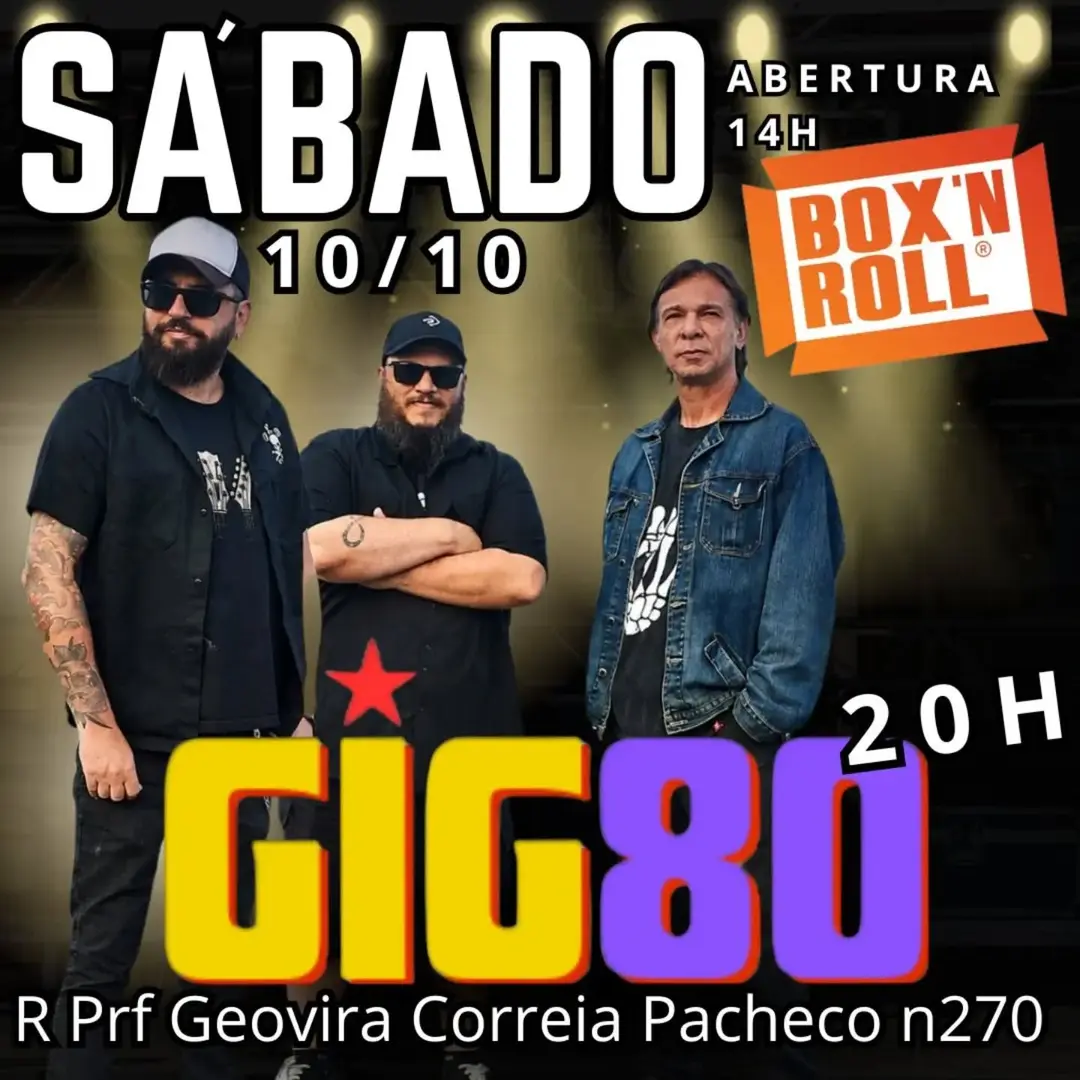 Flyer de Som Mecânico e GIG 80