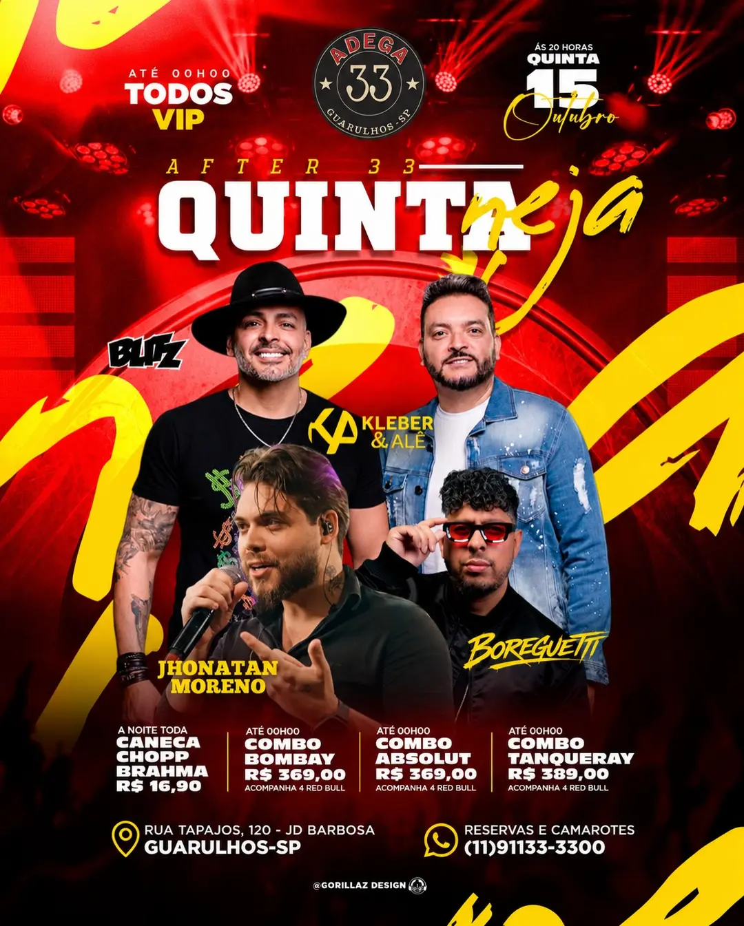 Flyer de Kleber e Alexandre, Jhonatan Moreno e mais 1 artista