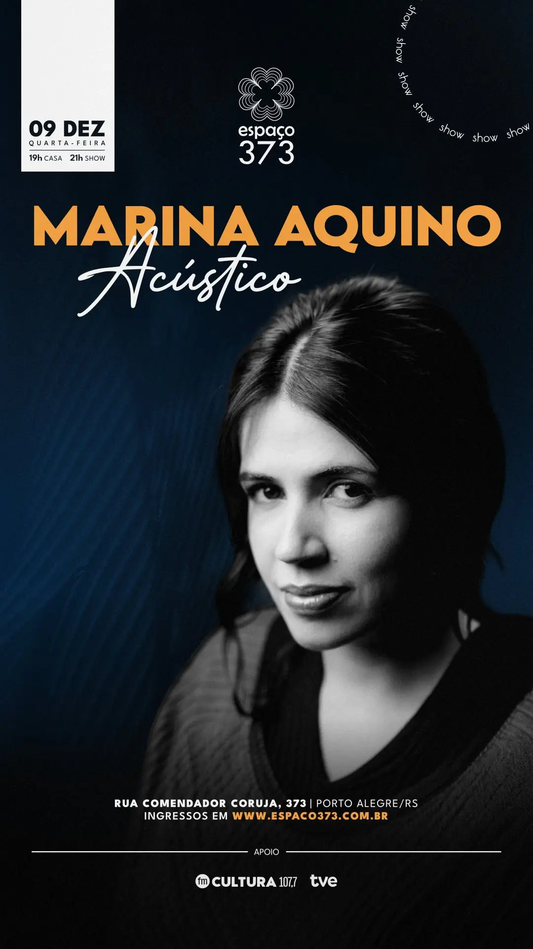 Flyer de Marina Aquino