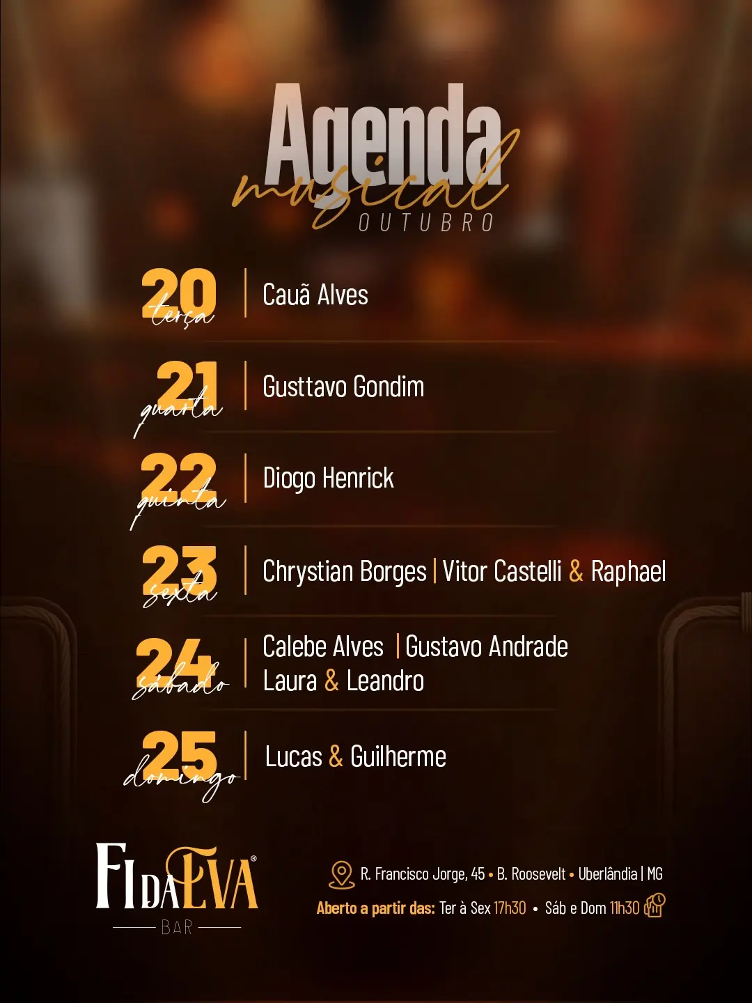 Flyer de Cauã Alves