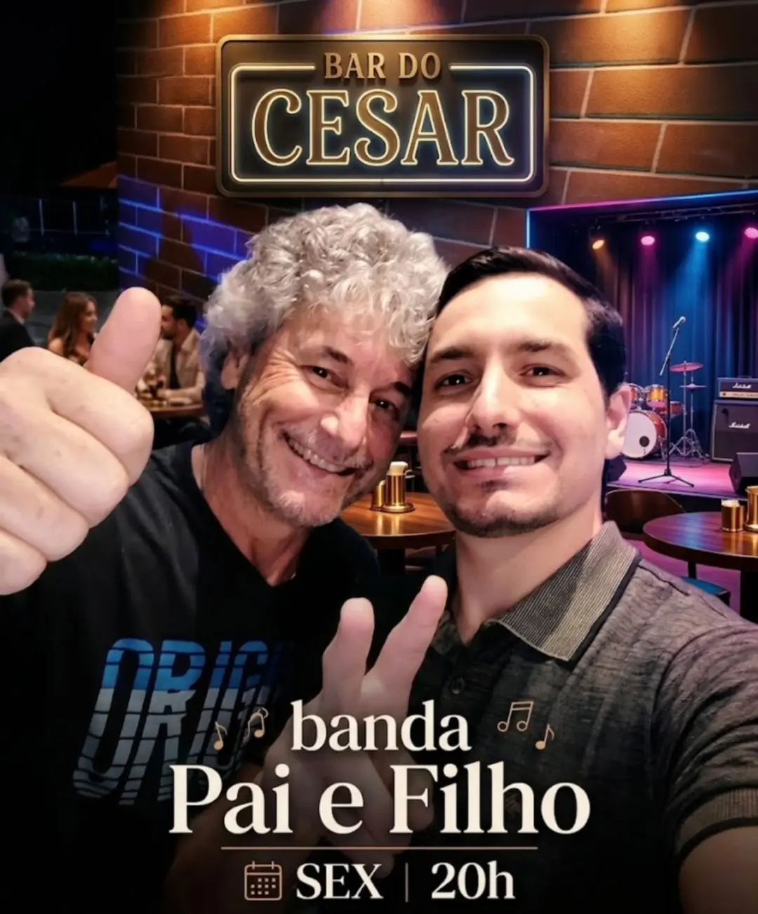 Flyer de banda Pai e Filho