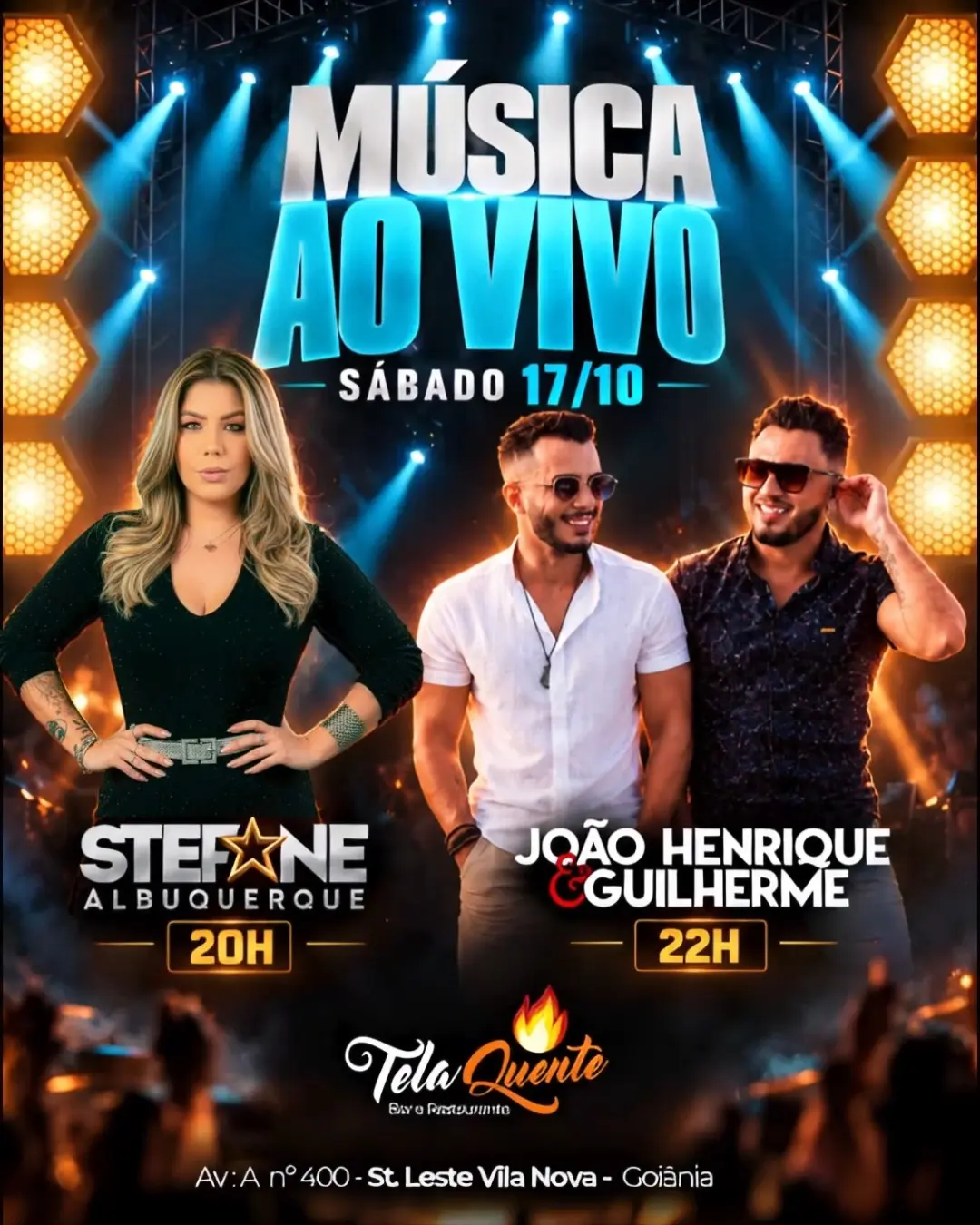 Flyer de Stefne Albuquerque e João Henrique & Guilherme