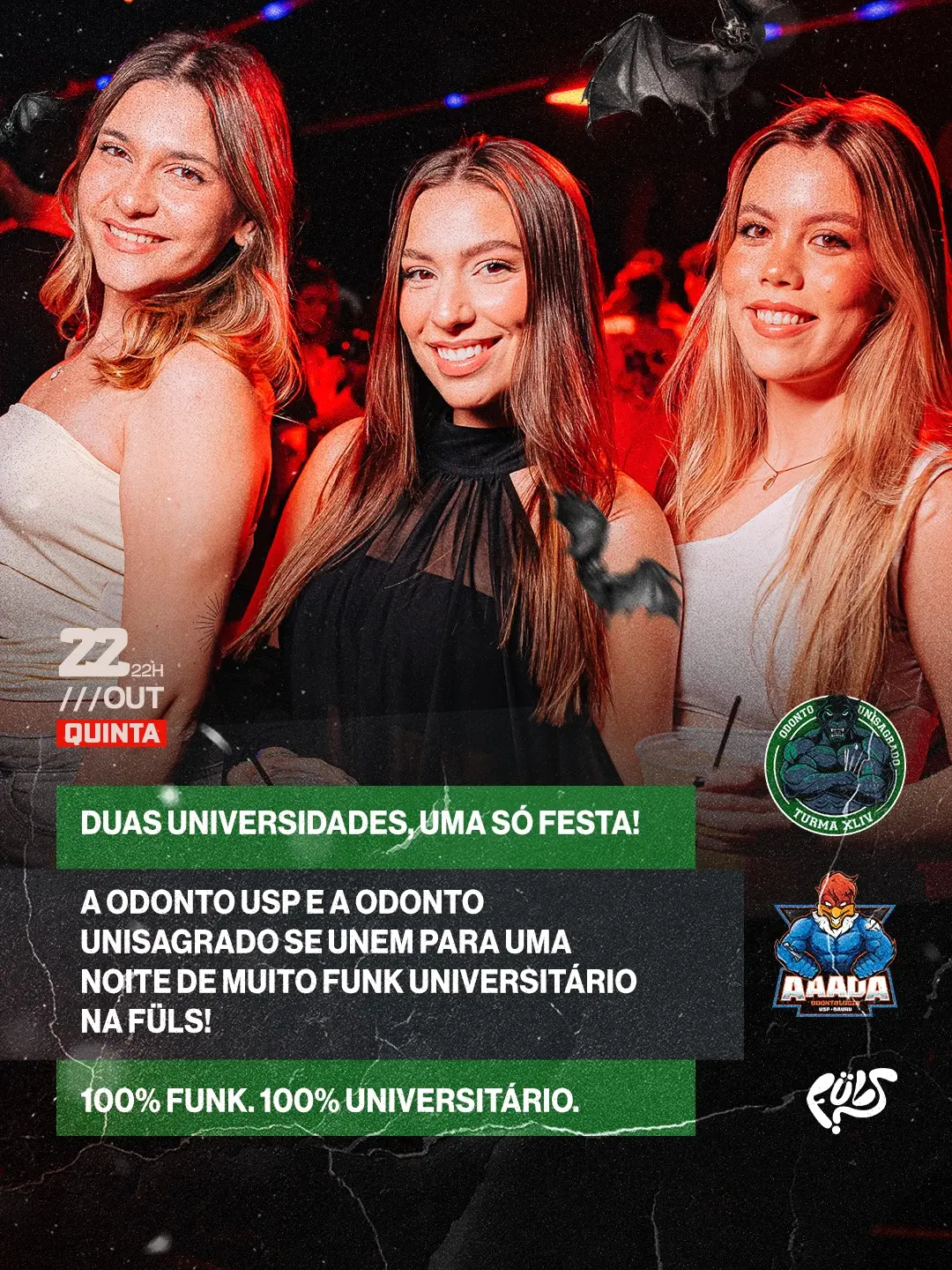 Flyer de DJ Iodo, DJ Baronesa, DJ Reis e DJ GZ