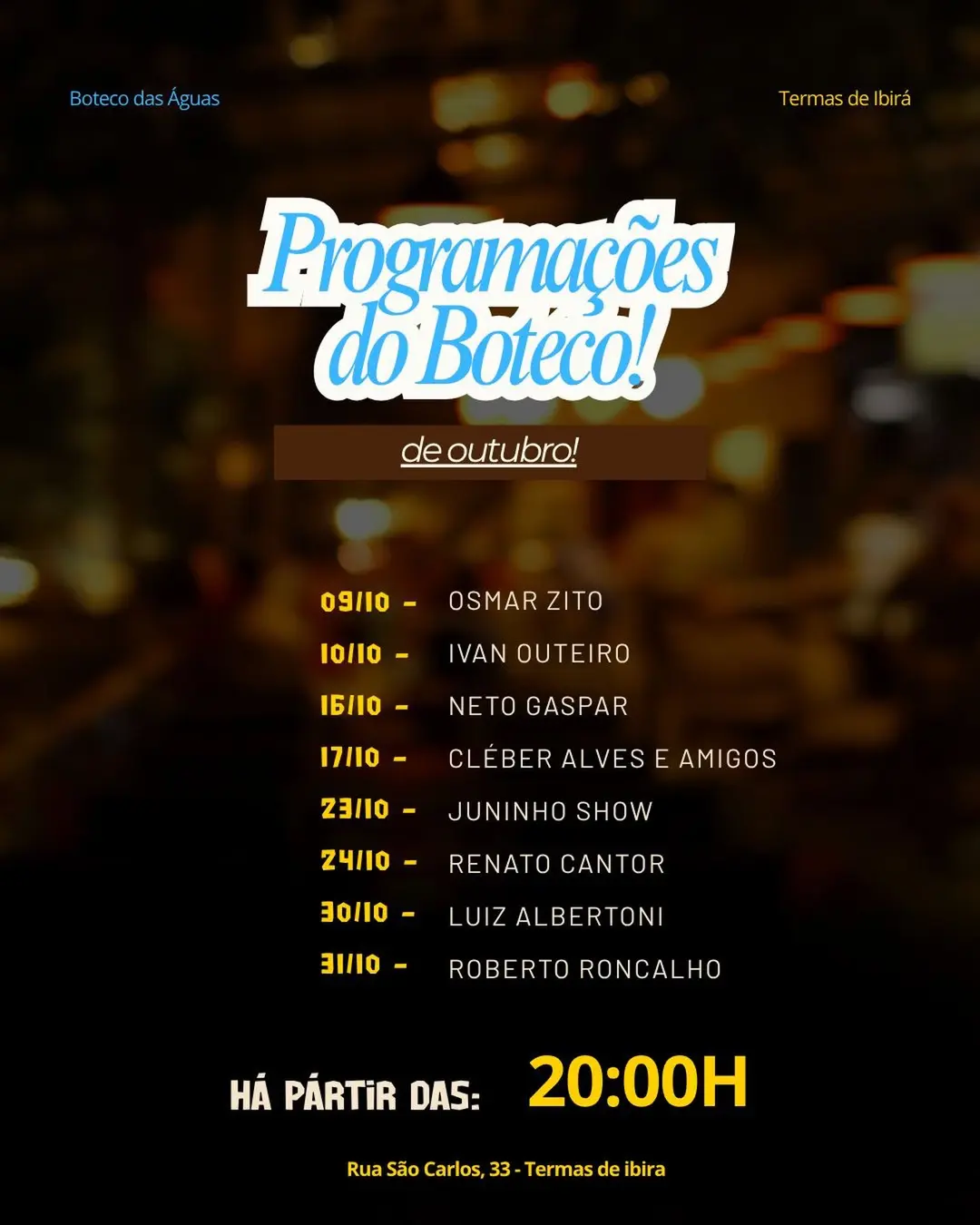 Flyer de Renato Cantor