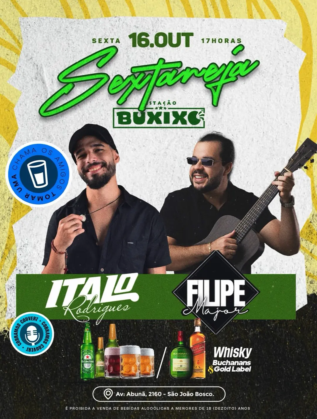 Flyer de Italo Rodrigues e Felipe Major