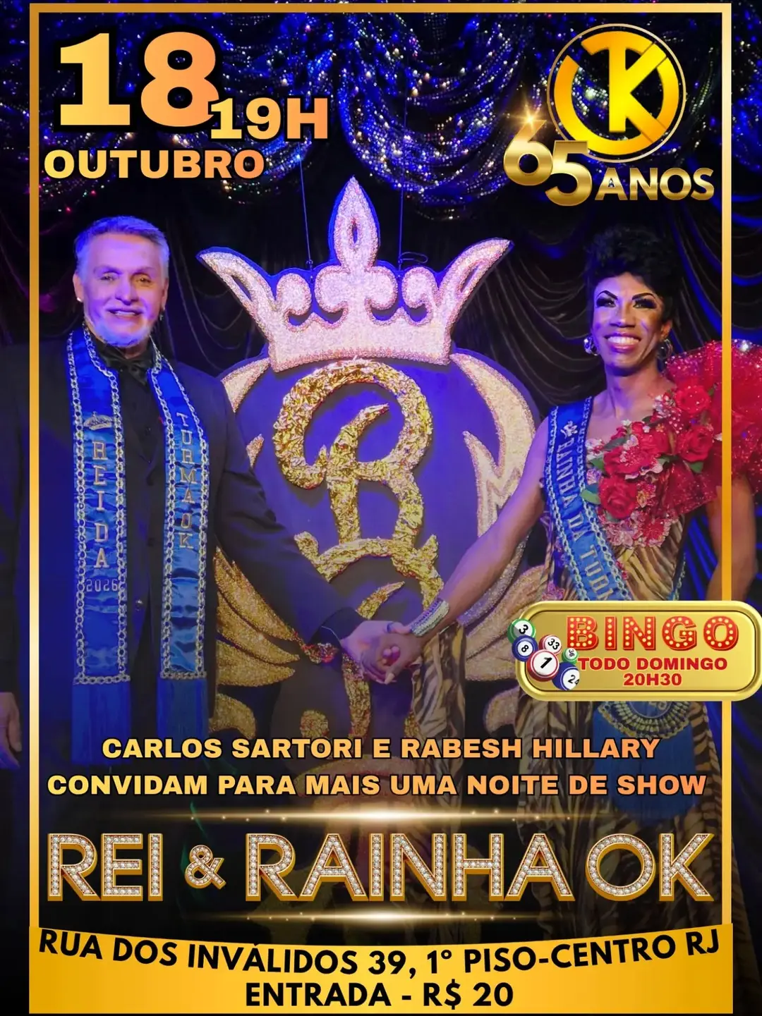 Flyer de Carlos Sartori e Rabesh Hillary