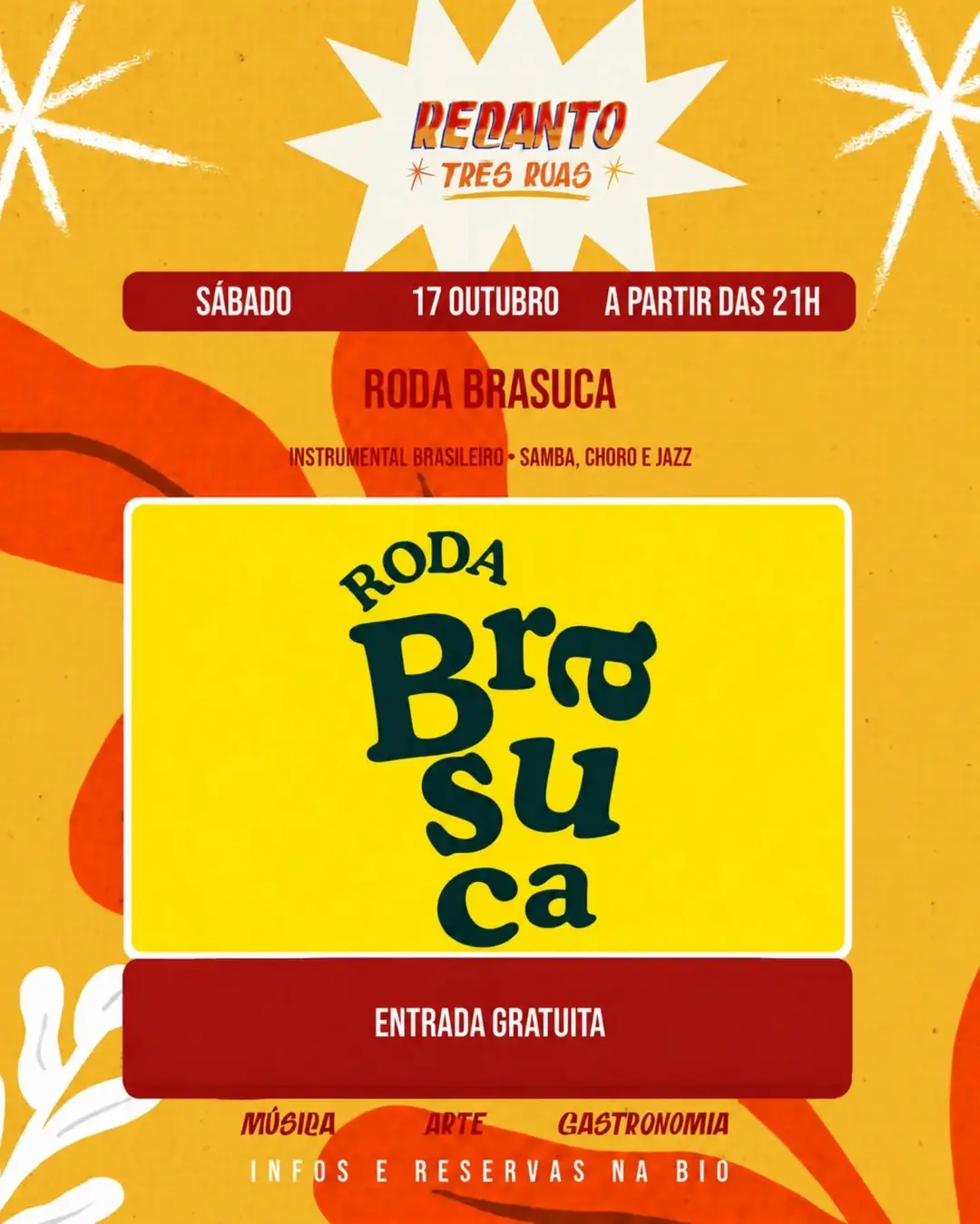 Flyer de Uirá Garcia, Sabiano Araujo e mais 2 artistas