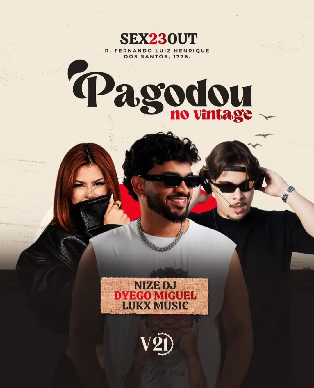 Flyer de Denize Herculino, Galego e Dxy